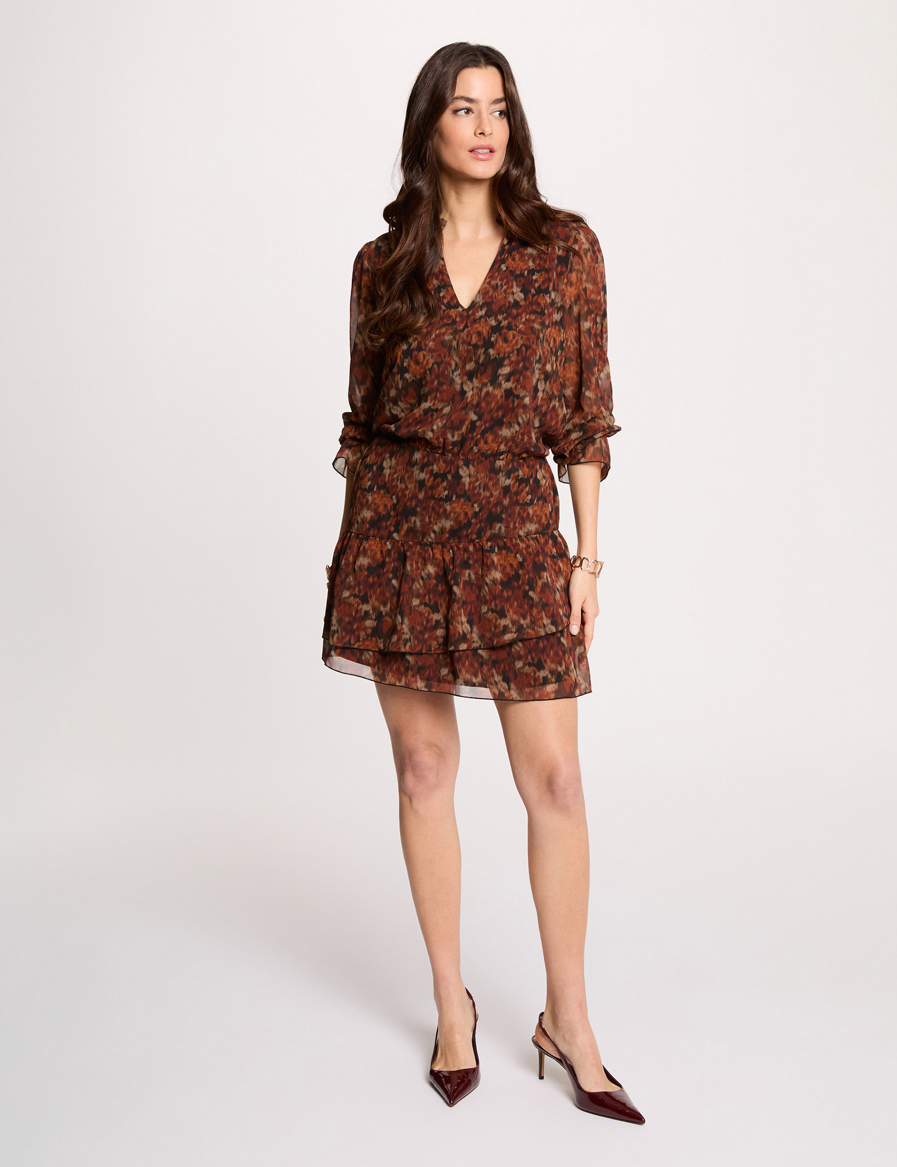 Vestido corto ajustado multicolor mujer