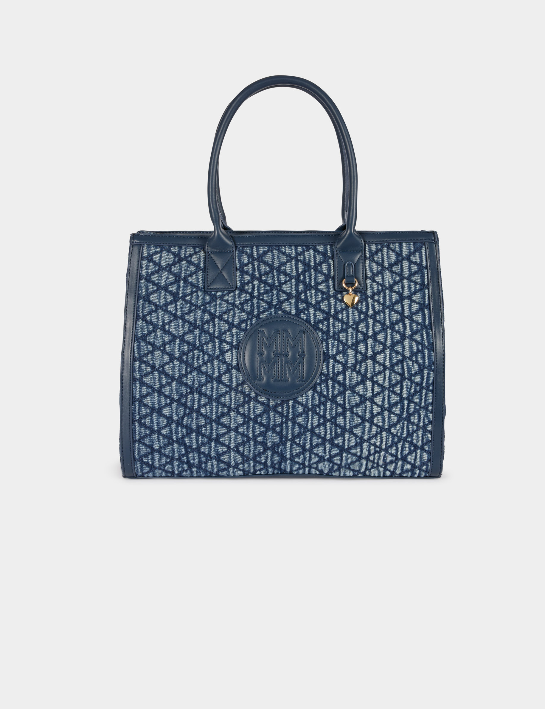 Bolso shopper acolchado denim stone mujer