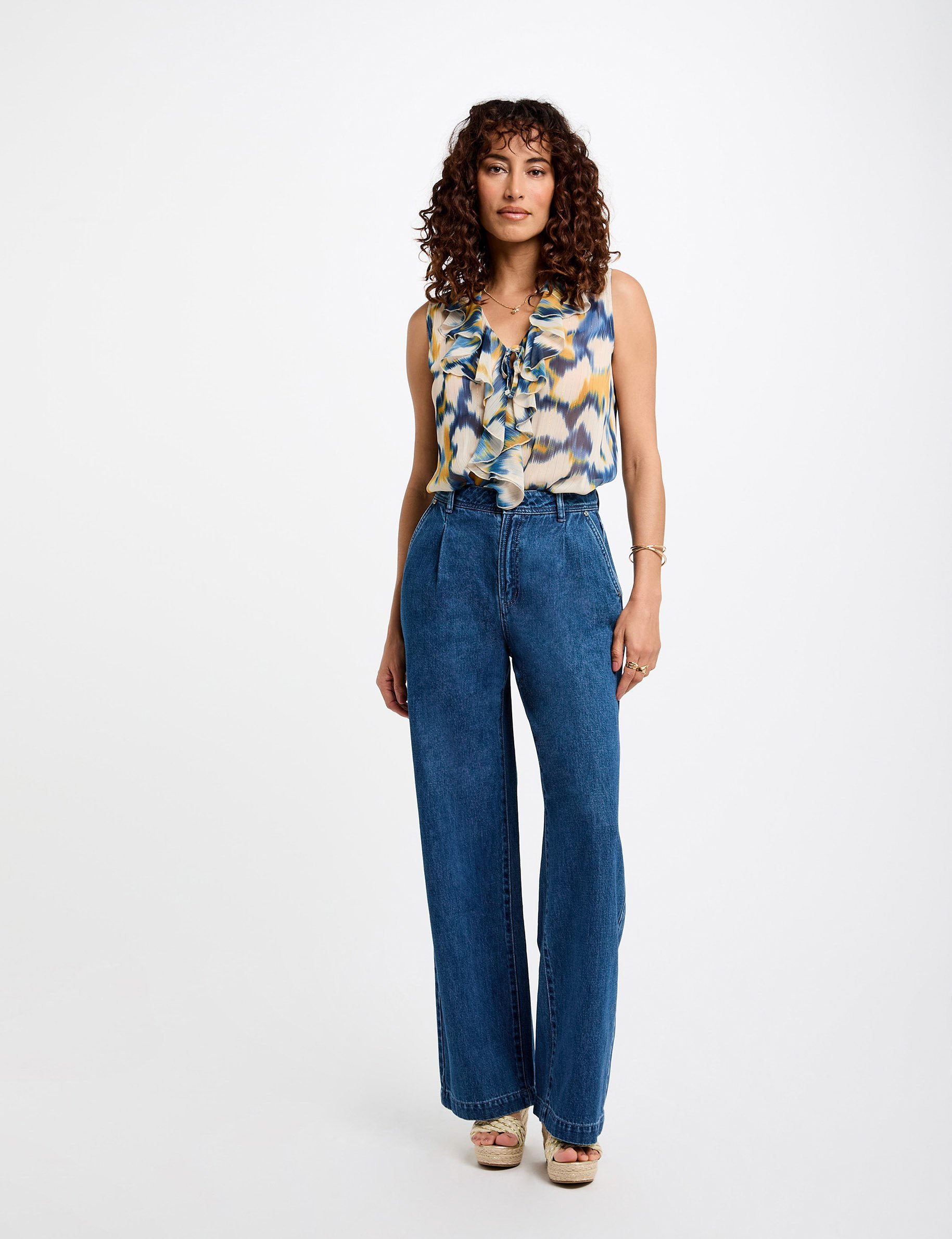 blusa sin mangas multicolor mujer Blusa sin mangas multicolor mujer