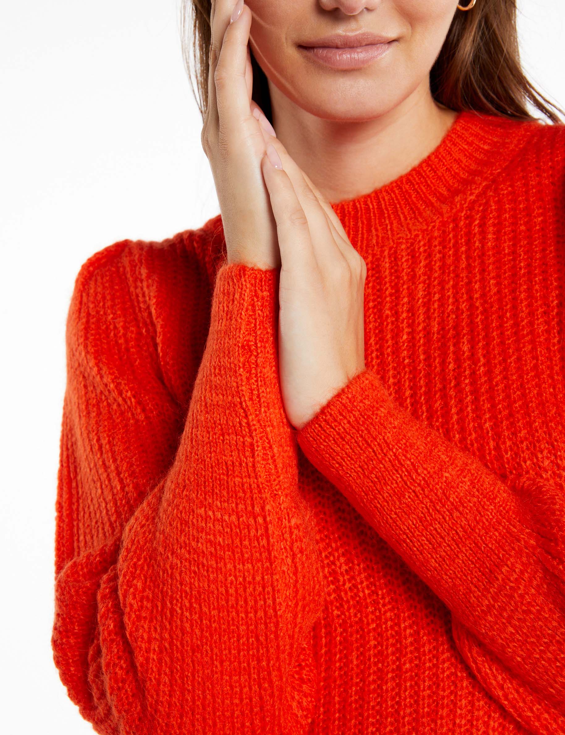 jersey manga larga con cuello alto orange mujer Jersey manga larga con cuello alto orange mujer