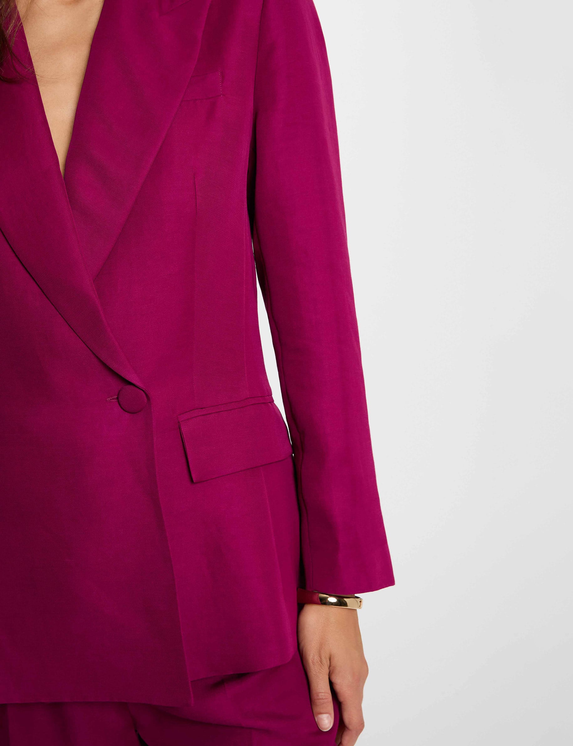 Chaqueta sin mangas ciruela mujer