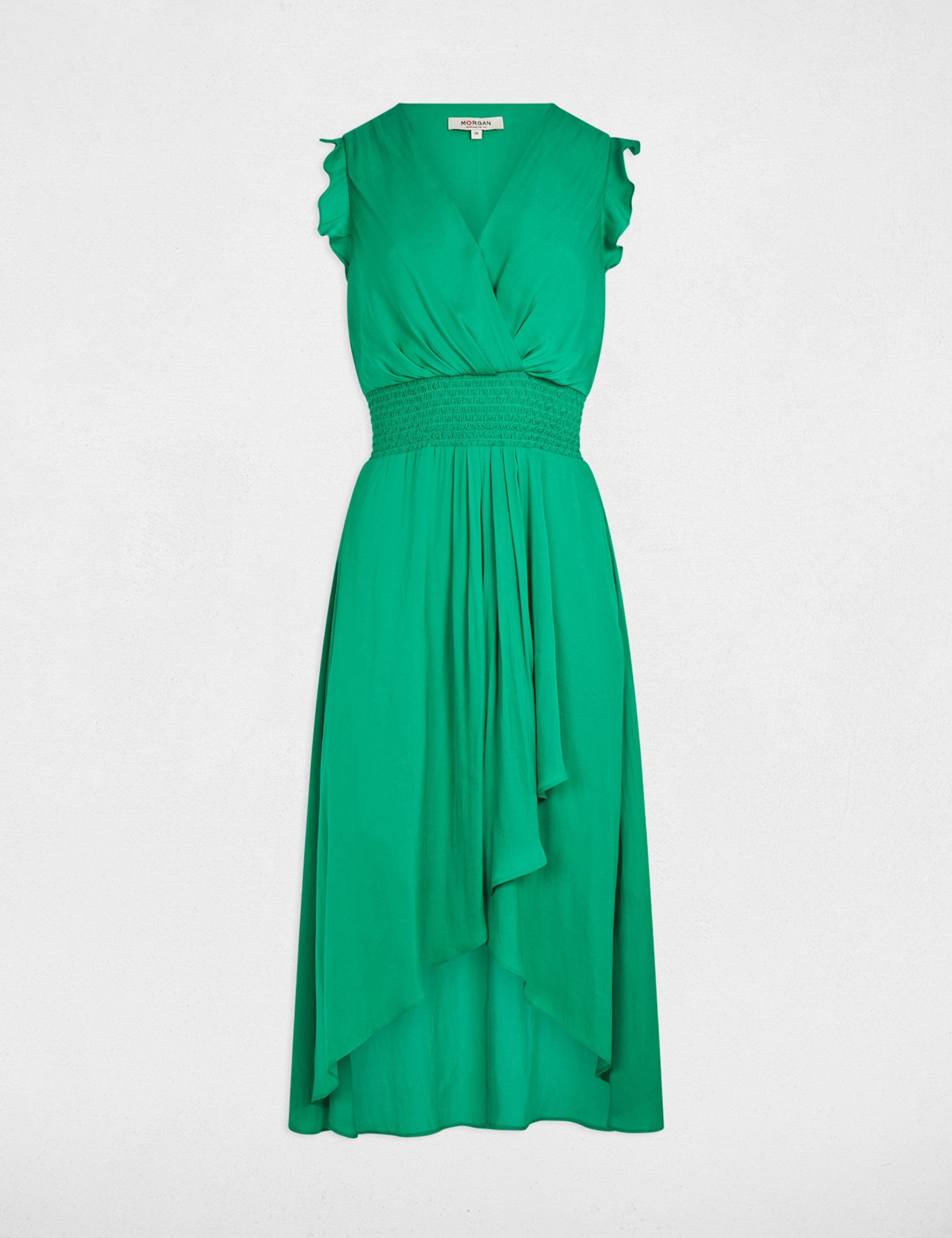 vestido recto holgado sin mangas verde emeralda mujer Vestido recto holgado sin mangas verde emeralda mujer