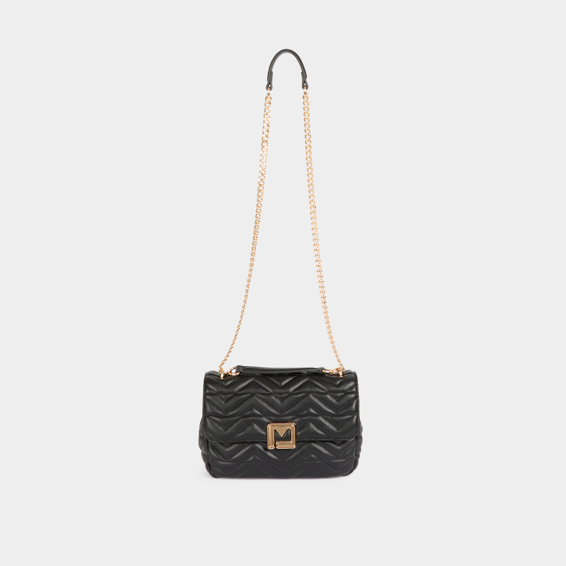 bolso acolchado hebilla m negro mujer Bolso acolchado hebilla M negro mujer