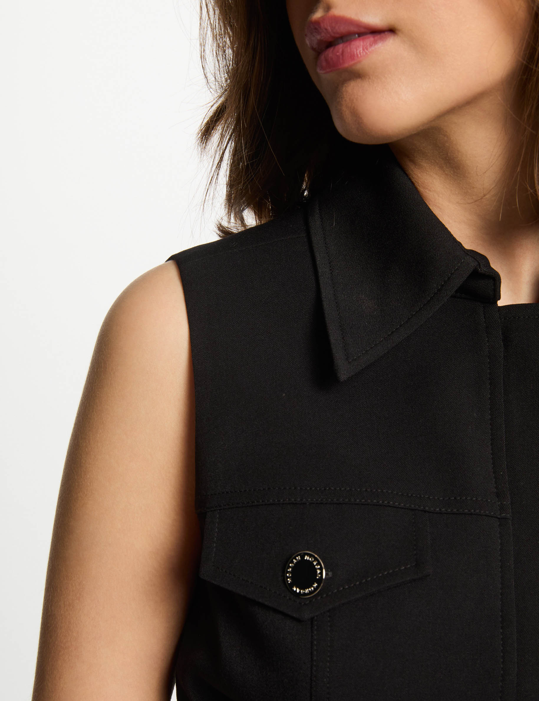 vestido entallado cinturon negro mujer Vestido entallado cinturón negro mujer