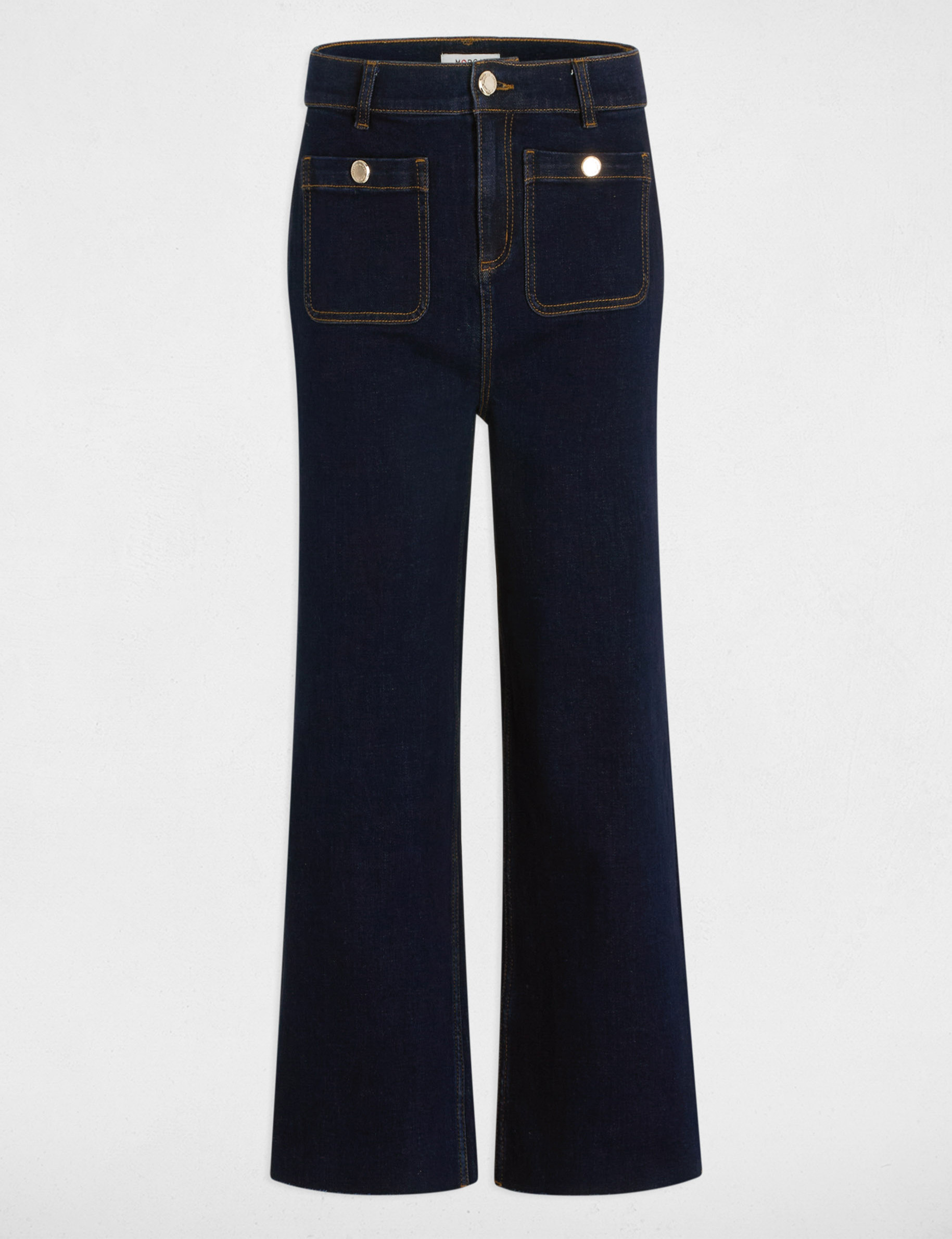 pantalon pernera ancha denim crudo mujer Pantalón pernera ancha denim crudo mujer