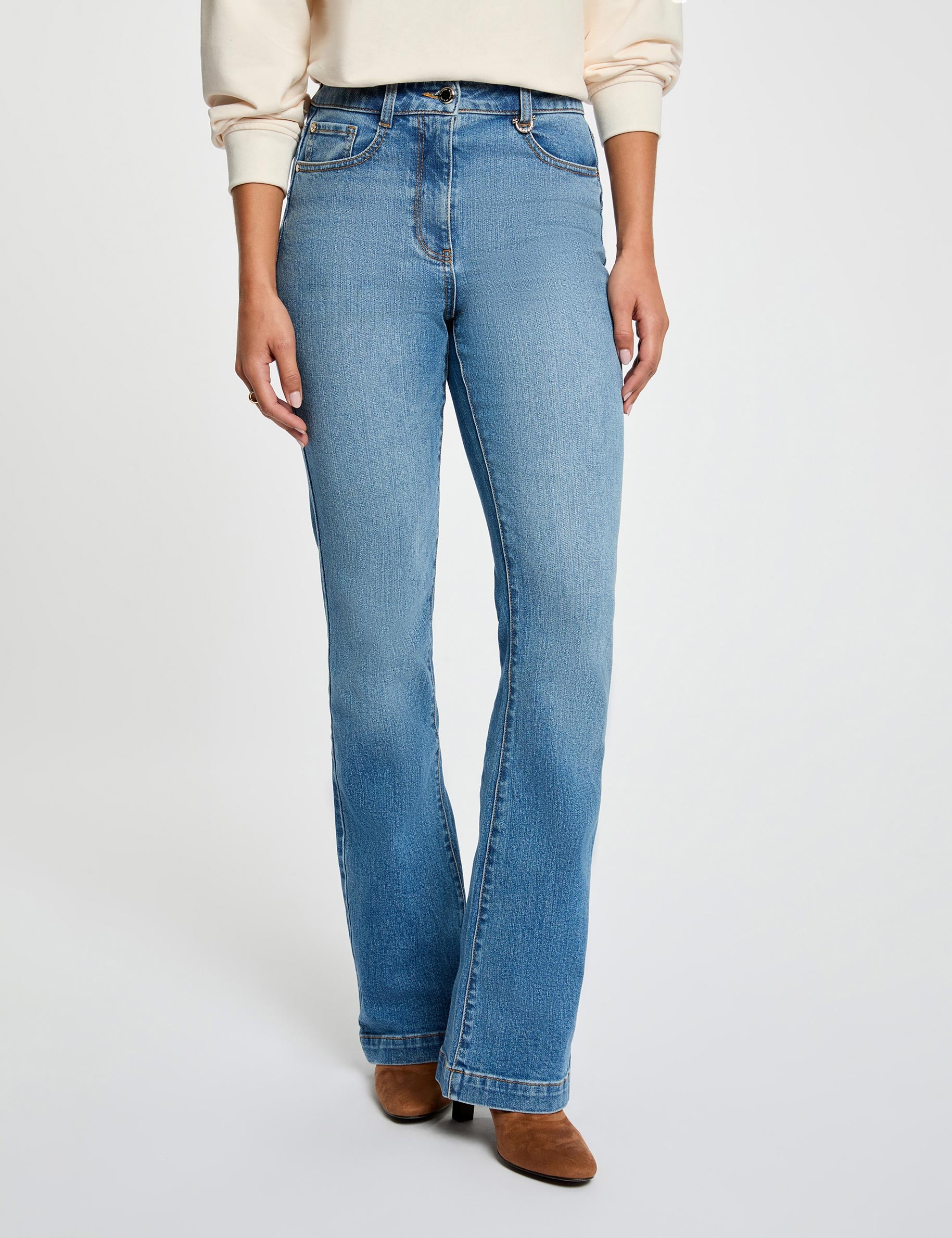 Vaqueros bootcut denim stone mujer