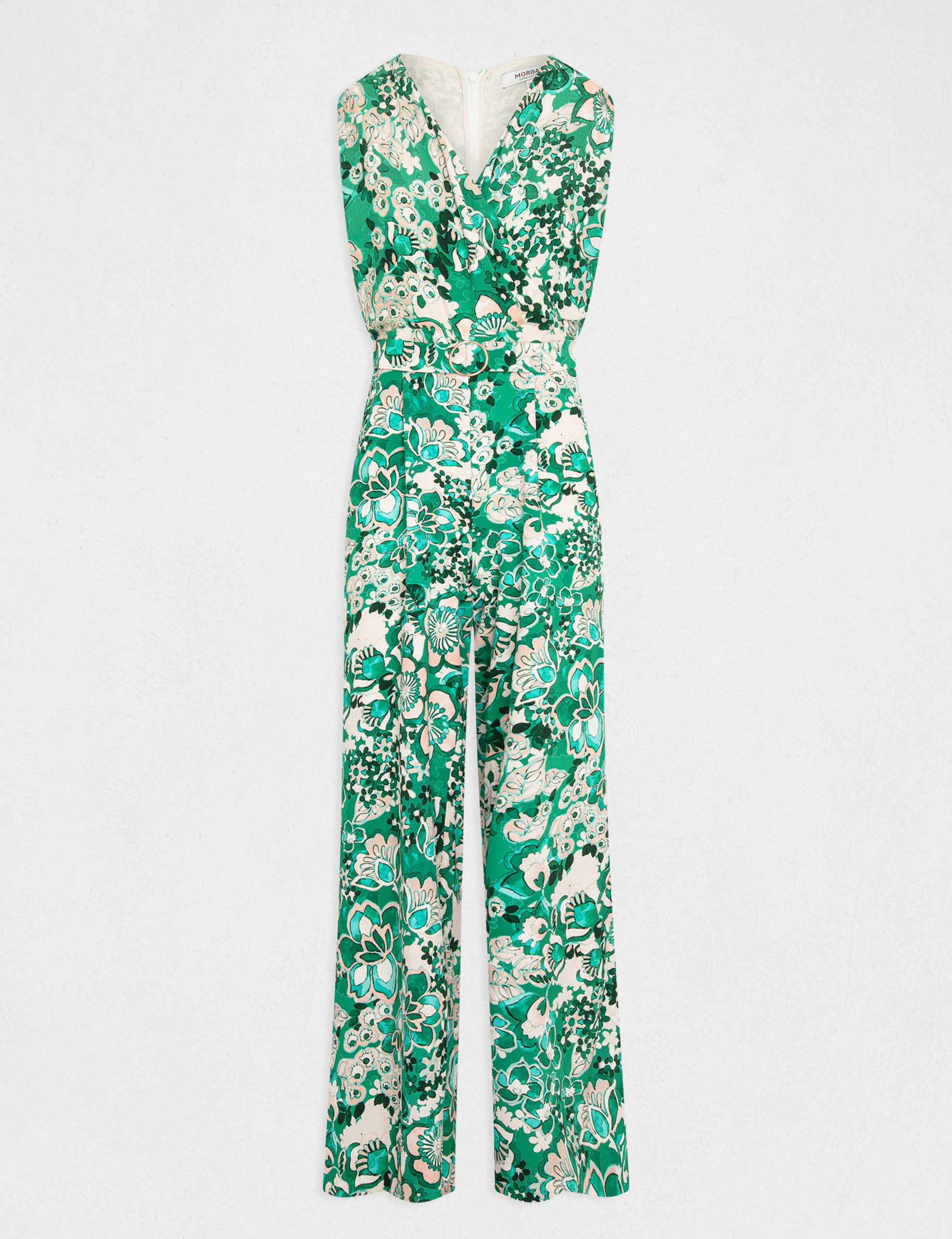 mono largo de pernera ancha estampado multico mujer Mono largo de pernera ancha estampado multico mujer