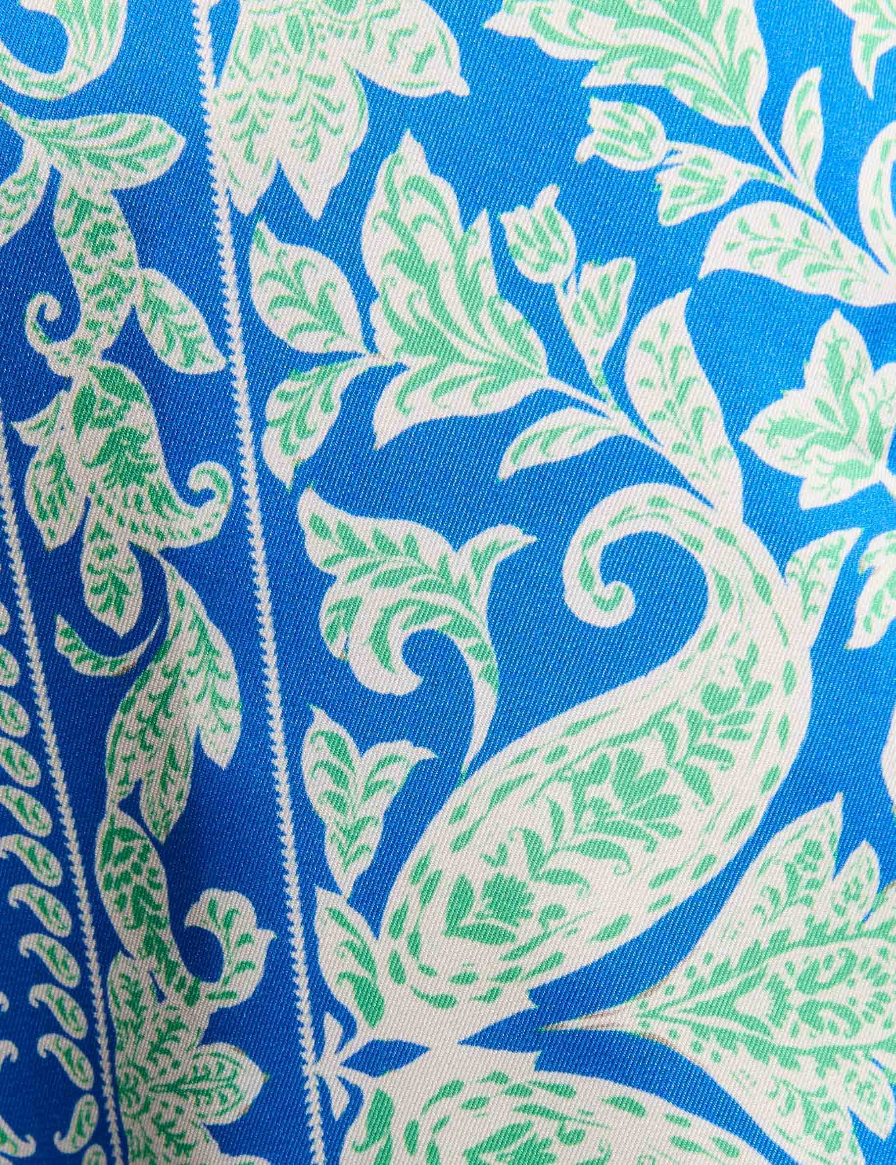 Pantalón ancho estampado multicolor mujer
